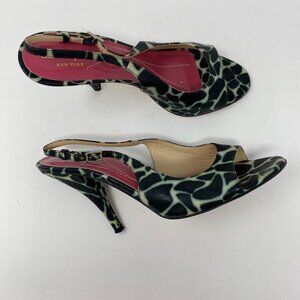 kate spade ny giraffe print slingback shoes